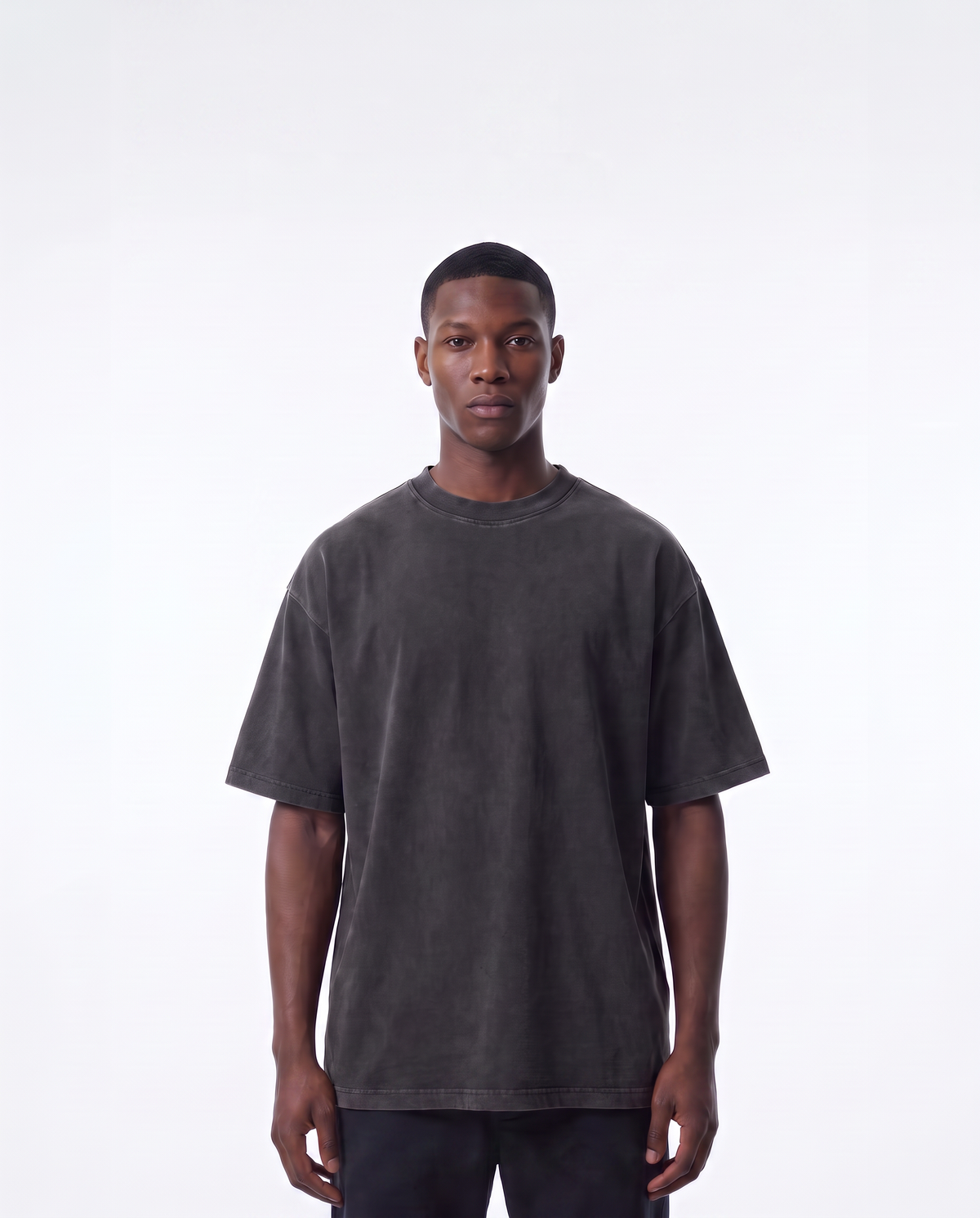 KICKD Vintage Washed Black Oversized T-Shirt | Premium Heavyweight Cotton