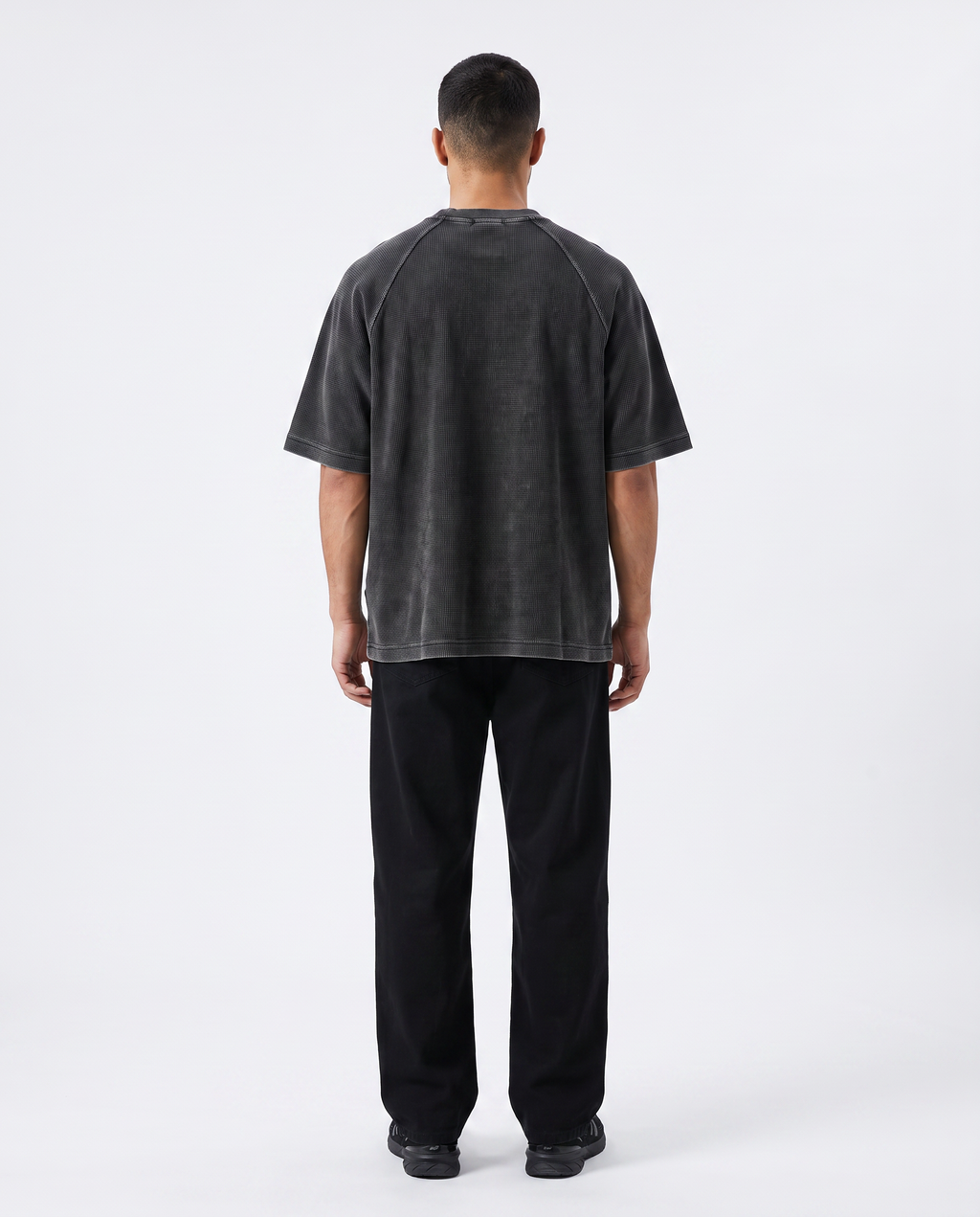 KICKD Essential Washed Black Oversized T-Shirt | Premium Heavyweight Cotton