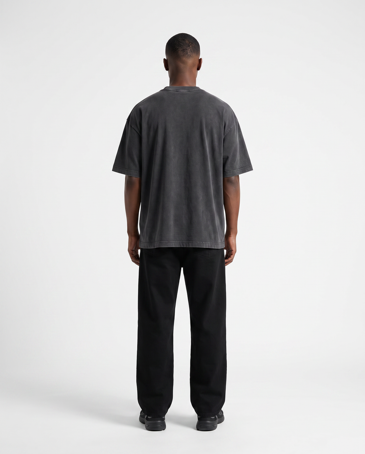 KICKD Vintage Washed Black Oversized T-Shirt | Premium Heavyweight Cotton