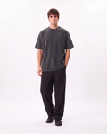 KICKD Vintage Washed Black Oversized T-Shirt | Premium Heavyweight Cotton