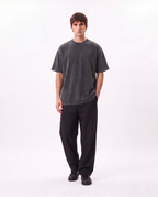 KICKD Vintage Washed Black Oversized T-Shirt | Premium Heavyweight Cotton
