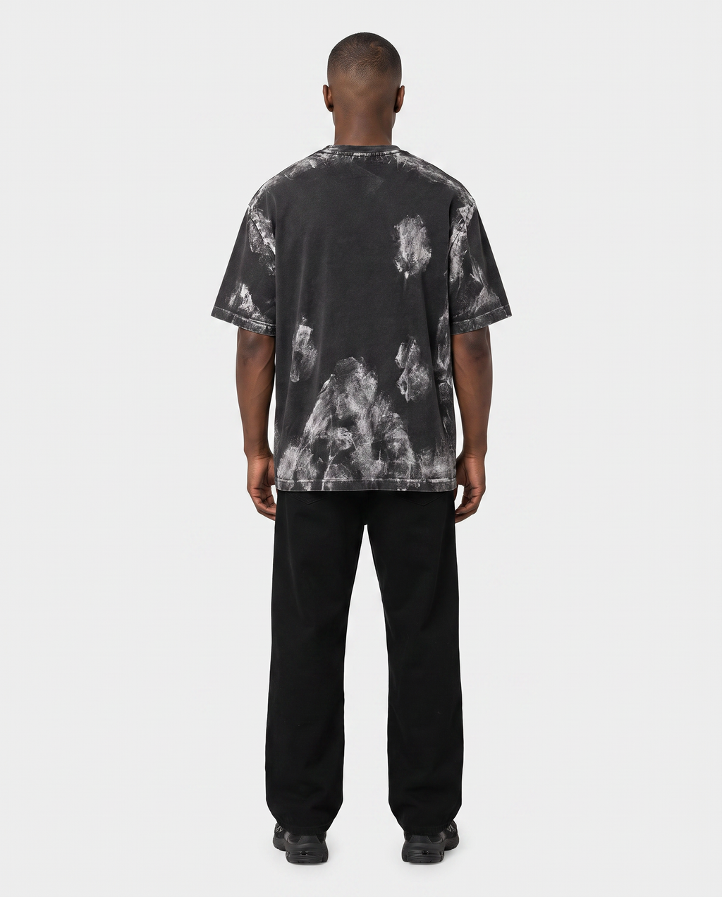 KICKD Acid Wash Oversized T-Shirt – Washed Black