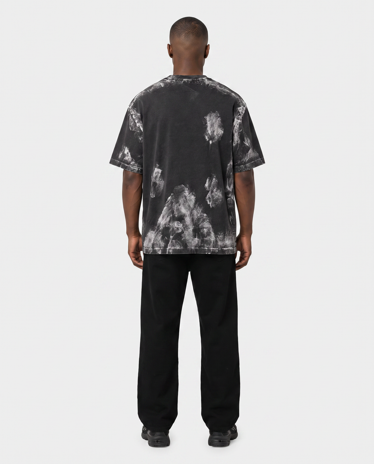 KICKD Acid Wash Oversized T-Shirt – Washed Black