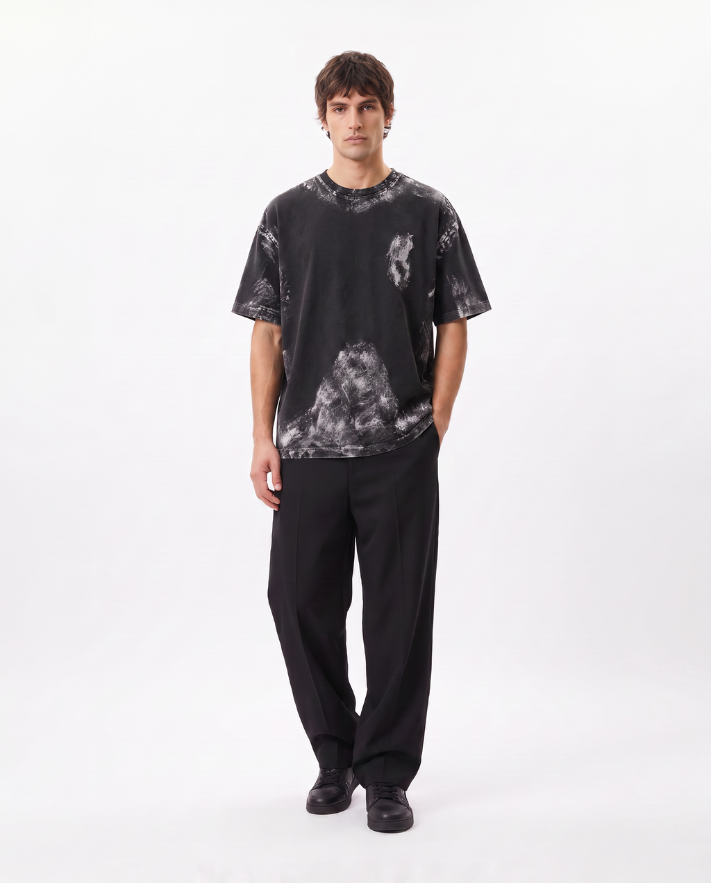 KICKD Acid Wash Oversized T-Shirt – Washed Black