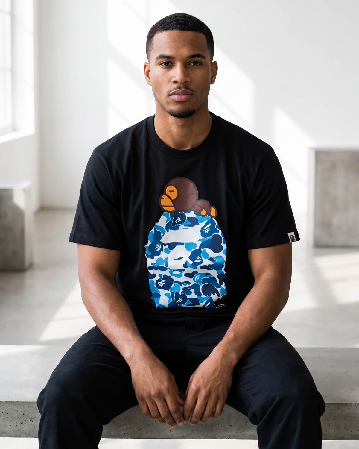 BAPE ABC Camo Ape Head Oversized T-Shirt – Black | Premium Heavyweight Cotton