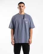 AMIRI District Panther Oversized T-Shirt – Washed Grey | Premium Heavyweight Cotton