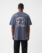 AMIRI District Panther Oversized T-Shirt – Washed Grey | Premium Heavyweight Cotton