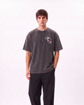 AMIRI District Panther Oversized T-Shirt – Washed Grey | Premium Heavyweight Cotton
